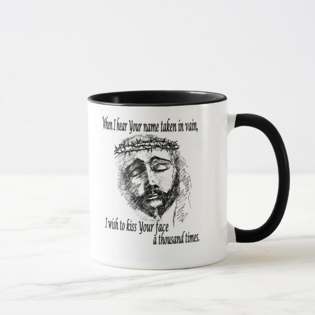 Taza de café con la cabeza de Cristo (Derecha)