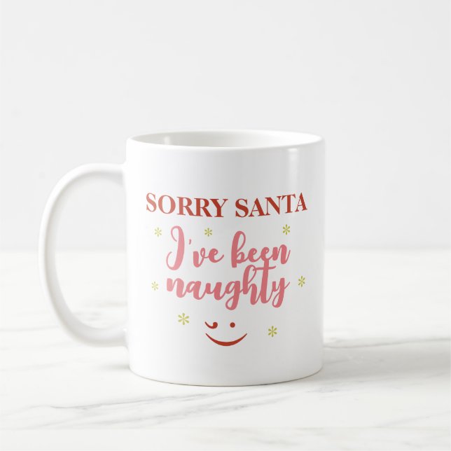 Taza de café con la cita Lo siento Santa He sido T (Izquierda)