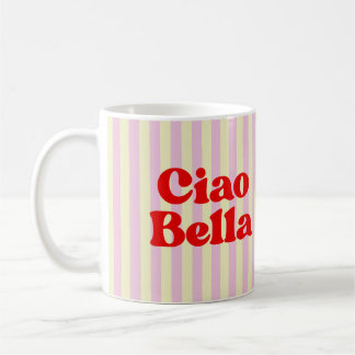 Taza de café con la letra Ciao Bella Elegant Scrip
