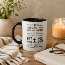Taza de café con la Promesa de Lealtad vintage est