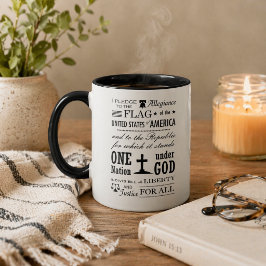 Taza de café con la Promesa de Lealtad vintage est