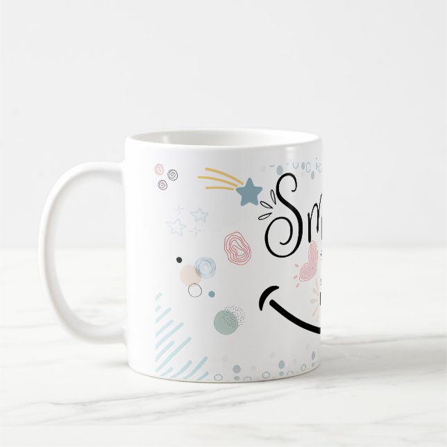 Taza de café con labios sonrientes (Izquierda)