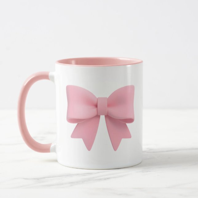 Taza de café con lazo rosa 🎀 (Izquierda)