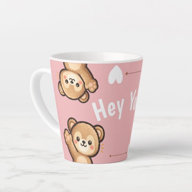 Taza de café con leche de osito de peluche lindo – (Ángulo izquierdo)