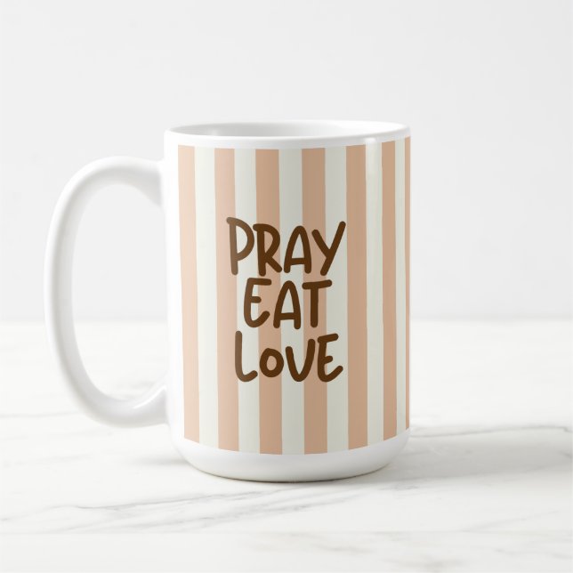 Taza de café con letras marrones para cristianos a (Izquierda)