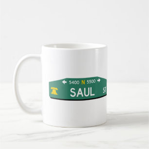 Taza de café con letrero de calle de Filadelfia: ¡