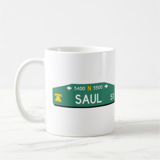 Taza de café con letrero de calle de Filadelfia: ¡