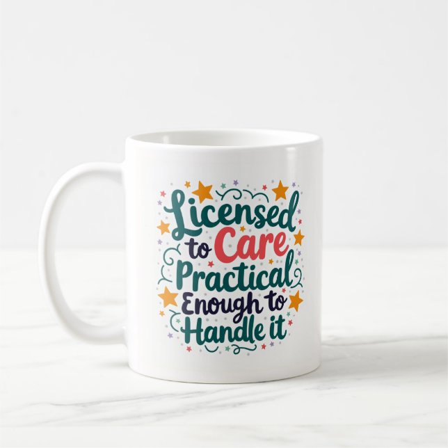 Taza De Café Con licencia para cuidar lo suficientemente prácti (Izquierda)
