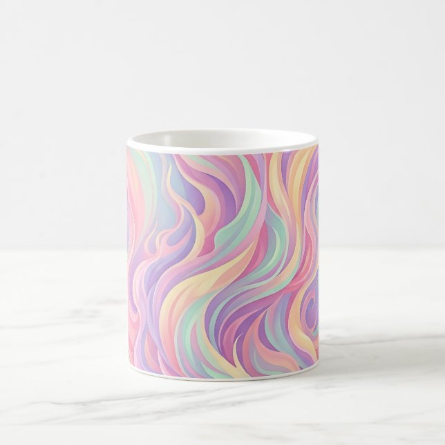 Taza de café con llama abstracta danza fuego paste (Centro)