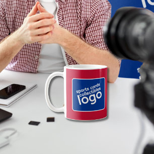 Taza de café con logo de tarjetas deportivas Retro