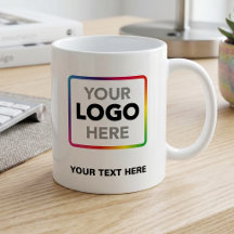 Taza de café con logotipo de empresa personalizada