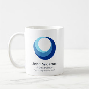 Taza de café con logotipo de empresa personalizado