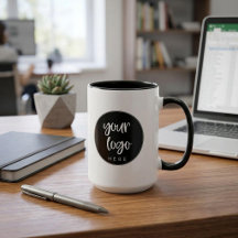 Taza de café con logotipo de empresa personalizado