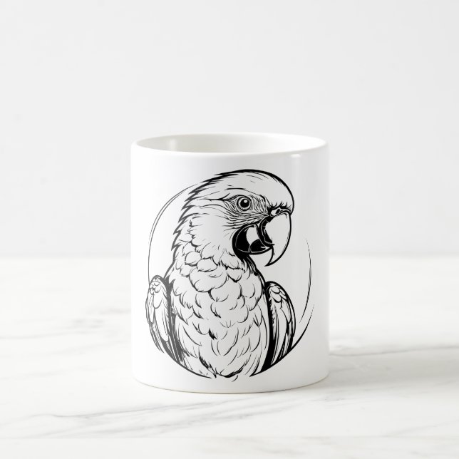 Taza de café con logotipo de loro (Centro)