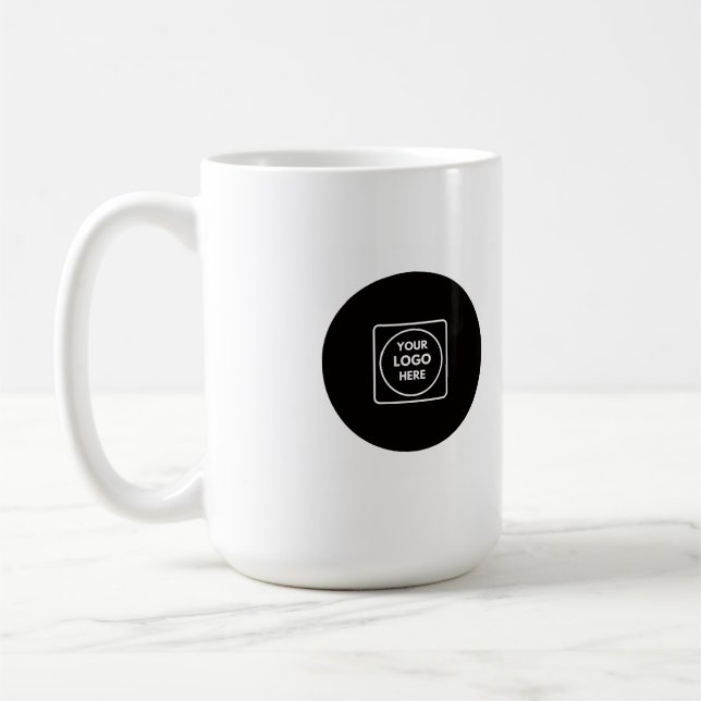 Taza de café con logotipo empresarial personalizad (Izquierda)