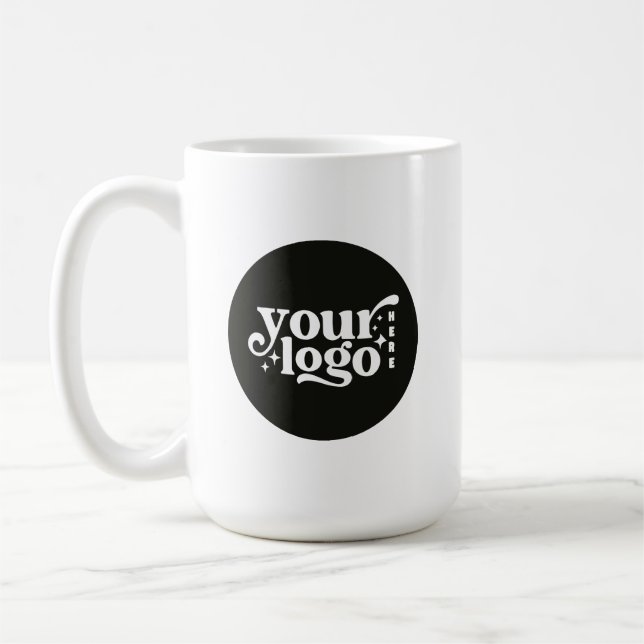 Taza de café con logotipo empresarial personalizad (Izquierda)