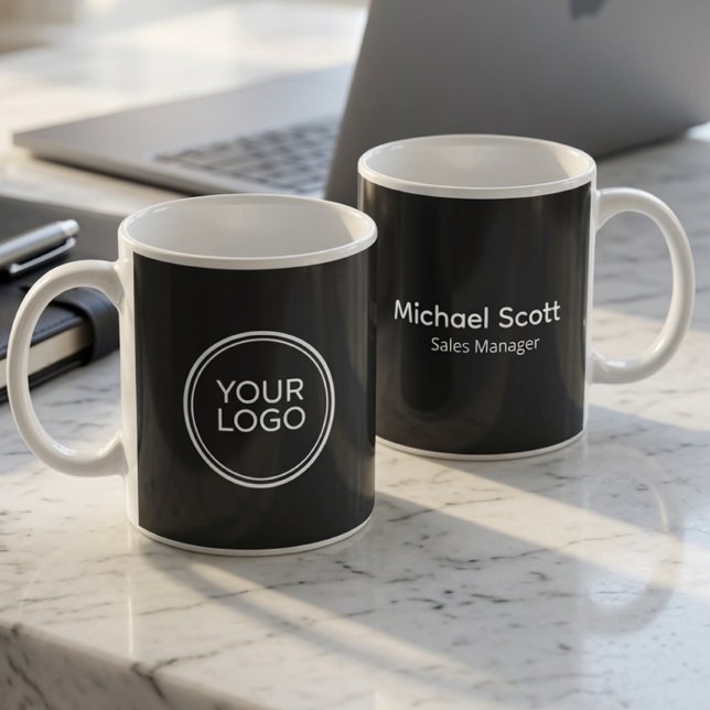 Taza de café con logotipo empresarial personalizad (Subido por el creador)