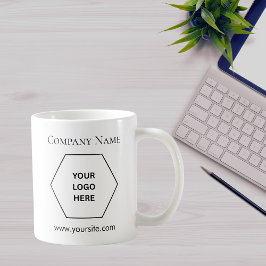 Taza de café con logotipo personalizado para negoc