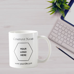 Taza de café con logotipo personalizado para negoc