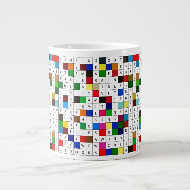Taza de café con los crucigramas que acampan (Frente)