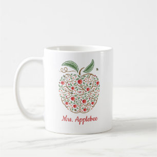Taza de café con manzana para maestros de semillas