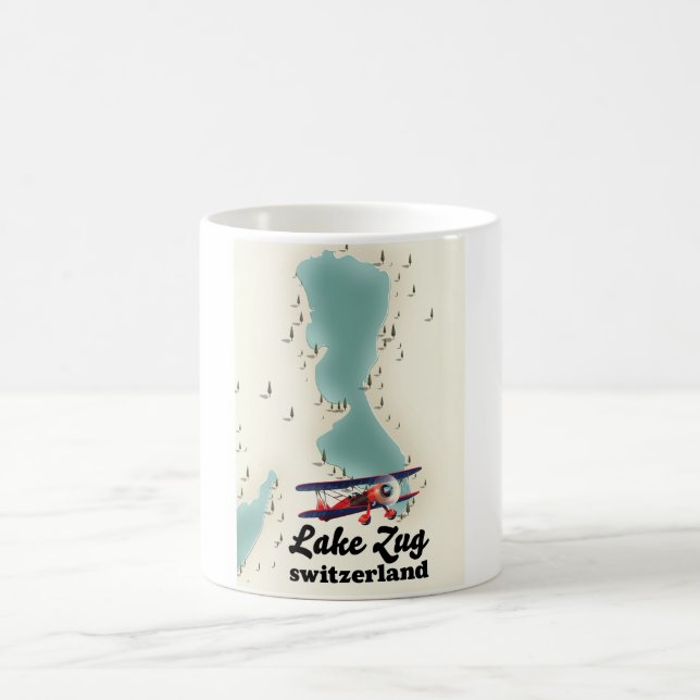 Taza de café con mapa del lago de Staz Suiza (Centro)