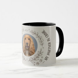 Taza de café con marco elegante dorado para arte d