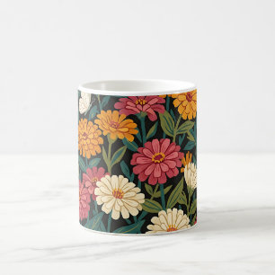 Taza de café con mariposas de Zinnia abstractas