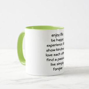 Taza de café con mensaje espiritual Camino de la V