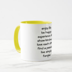 Taza de café con mensaje espiritual Camino de la V