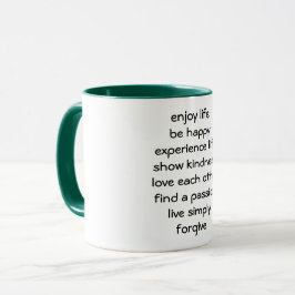 Taza de café con mensaje espiritual Camino de la V