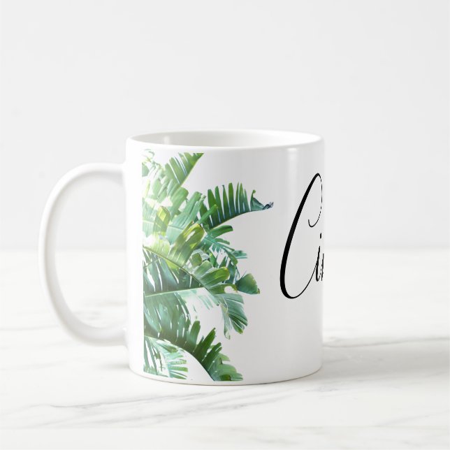 Taza De Café con monograma conocido personalizada también (Izquierda)