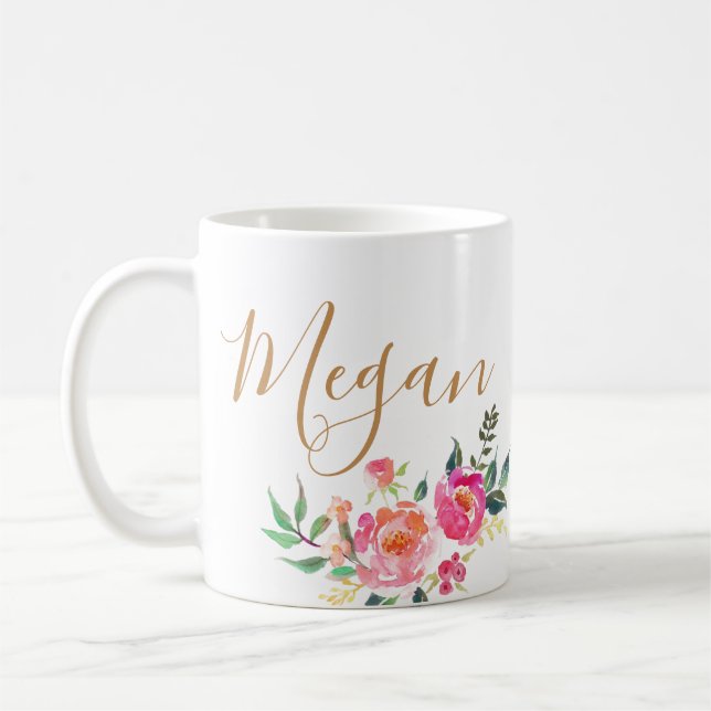 Taza De Café con monograma conocido personalizada también (Izquierda)