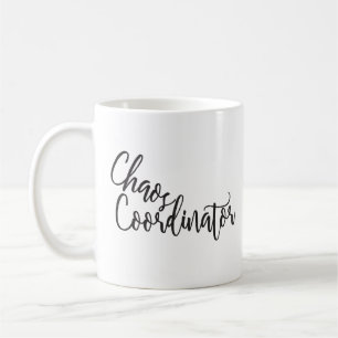 Taza de café con monograma del coordinador del