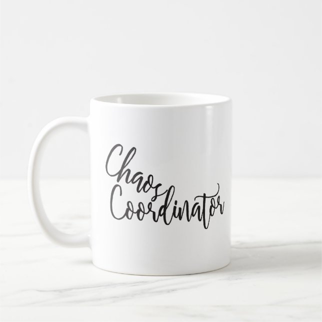 Taza de café con monograma del coordinador del (Izquierda)