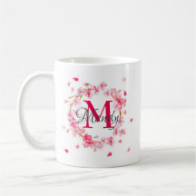 Taza de café con monograma personalizado elegante