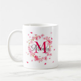 Taza de café con monograma personalizado elegante