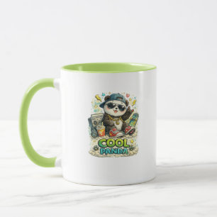 Taza de café con monopatín de panda genial