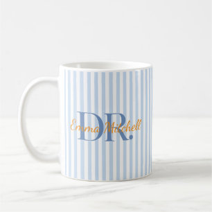 Taza de café con nombre de doctor personalizado re