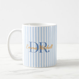 Taza de café con nombre de médico personalizado re