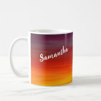 Taza de café con nombre personalizado Atardecer Ro