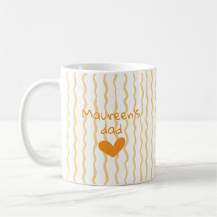 Taza De Café Con Nombre Personalizado Curvo Y Patr