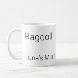 Taza de café con nombre personalizado de gato Ragd