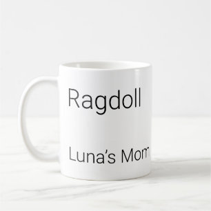 Taza de café con nombre personalizado de gato Ragd