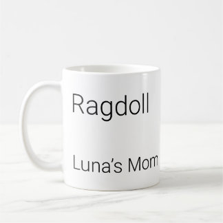 Taza de café con nombre personalizado de gato Ragd