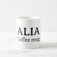 Taza de café con nombre personalizado minimalista