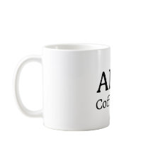 Taza de café con nombre personalizado minimalista