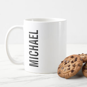 Taza de café con nombre personalizado moderna