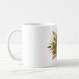 Taza de café con ojo de aureola ámbar