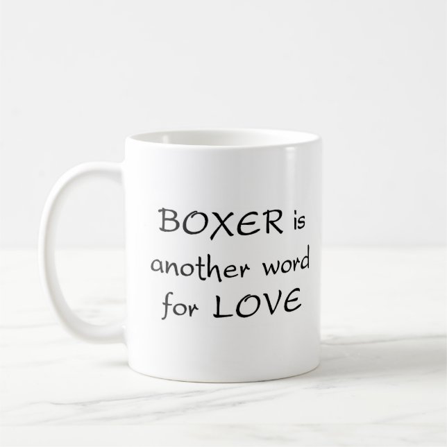 taza de café con palabra de boxeador (Izquierda)